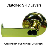 GENERAL LOCK  Grade-1 Cylindrical Leverset, Mechanical, 2-3/4" Backset, ANSI F84 Strike, Bright Brass, For Classroom