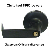 GENERAL LOCK Grade-1 Cylindrical Leverset, Mechanical, 2-3/4" Backset, ANSI F84 Strike, Dark Bronze , For Classroom