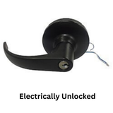 GENERAL LOCK L180CE FSE 12VDC 613 C REX Cylindrical Leverset, Electrified, Fail Secure, Clutched Curved Lever, Grade-1, Schlage C Keyway, 12 Volt DC, 180 Degree, Dark Bronze, For Storeroom