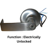 General Locks L100 Series Grade 1 Cylindrical Clutched Electrified Leversets - L180RE - Storeroom - Brushed Chrome