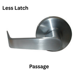 General Locks L2 Series Clutched SFIC S Levers - L210S - Passage - Less Latch - Brushed Chrome