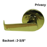 General Lock Privacy Set, S Lever Design, 2-3/8" Backset, ANSI Strike, Grade 2-2