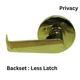 General Locks L2 Series Clutched SFIC S Levers - L240S - Privacy - Less Latch - Bright Brass