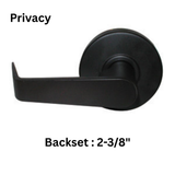General Lock Privacy Set, S Lever Design, 2-3/8" Backset, ANSI Strike, Grade 2
