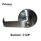 General Lock Privacy Set, S Lever Design, 2-3/8" Backset, ANSI Strike, Grade 2-1