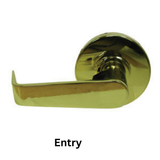 General Locks L2 Series Clutched SFIC S Levers - L253S - Entry - Square Corner - Bright Brass