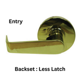 General Locks L2 Series Clutched SFIC S Levers - L253S - Entry - Less Latch - Bright Brass