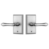 EA2BL1141US15 Rockwell Premium Aqua Solid Brass Privacy Set with Bourne Lever in Brushed Nickel