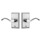 L2AMPCLUS15 PREMIUM AQUA SOLID BRASS SECTIONAL MULTIPOINT TRIM SET WITH CHELSEA LEVER IN BRUSHED NICKEL FINISH