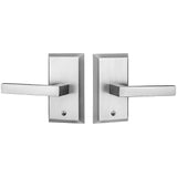 L2AMPDLUS15 PREMIUM AQUA SOLID BRASS SECTIONAL MULTIPOINT TRIM SET WITH DELTA LEVER IN BRUSHED NICKEL FINISH