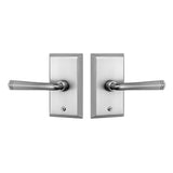 L2AMPDQUS15 PREMIUM AQUA SOLID BRASS SECTIONAL MULTIPOINT TRIM SET WITH QUATTRO LEVER IN BRUSHED NICKEL FINISH