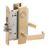 Schlage L9453P 06L Entrance Mortise Lock with Deadbolt, 06 Lever, L Escutcheon