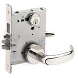 Schlage L9453P 17A Entrance Mortise Lock with Deadbolt, 17 Lever, A Rose