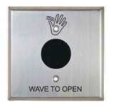 LCN 8310-2320 Touchless Actuator, Stainless Steel, Hand Wave Icon and Text, Battery Powered, Double Gang, Square