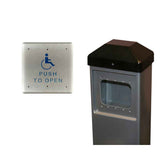 LCN 8310-3853TWB 4-3/4" Square Wireless Actuator and Transmitter for Bollard, Wheelchair Icon and Text