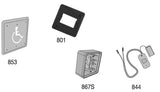 LCN 8310-3853WS 4-3/4" x 4-3/4" Square, Wireless Wall and Surface Mount Actuator with Handicap Symbol