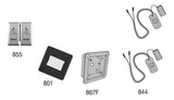 LCN 8310-3855WF 4-3/4" x 4-3/4" Square, Wireless Wall and Flush Mount Actuator, Dual Vestibule with Handicap Symbol and Text