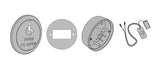 LCN 8310-3856TWS 4-1/2" Round Wall and Surface Mount Wireless Actuator with Handicap Symbol and Push To Open Text, Transmitter, and Surface Mount Box
