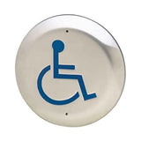 LCN 8310-3856WF 4-1/2" Round Wall and Flush Mount Wireless Actuator with Handicap Symbol, Weather Trim, and Transmitter