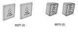 LCN 8310-3857T 4-3/4" x 4-3/4" Square, Hard Wired Surface Mount Actuator Package with Handicap Symbol and Text