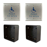 LCN 8310-3857T 4-3/4" x 4-3/4" Square, Hard Wired Surface Mount Actuator Package with Handicap Symbol and Text