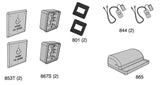LCN 8310-3857TW 4-3/4" x 4-3/4" Square, Wireless Surface Mount Actuator Package with Handicap Symbol and Text