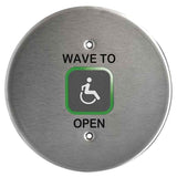 LCN 8310-810RA Round Touchless Actuator, Wheelchair Icon, Stainless Steel, Heavy Duty