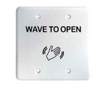 LCN 8310-813WH Touchless Actuator, White Single Gang and Double Gang, Hand Wave Icon and Text