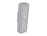 LCN 8310-818 1-1/2" x 4-3/4" Stainless Steel Rectangle Hard Wired Actuator with Blue Handicap Symbol