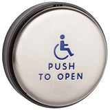 LCN 8310-852TWP 6" Round Wall Mount Wireless Door Actuator with Wheelchair Icon, Text