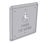 LCN 8310-853T 4-3/4" x 4-3/4" Square, Hardwired Surface and Flush Mount Actuator with Handicap Symbol and Text