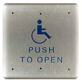LCN 8310-853T 4-3/4" x 4-3/4" Square, Hardwired Surface and Flush Mount Actuator with Handicap Symbol and Text