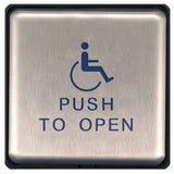 LCN 8310-853TWP 4-3/4" x 4-3/4" Square, Wireless Surface and Flush Mount Actuator with Handicap Symbol and Text