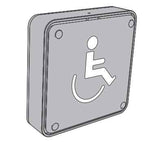 LCN 8310-853WP 4-3/4" x 4-3/4" Square, Wireless Surface and Flush Mount Actuator with Handicap Symbol