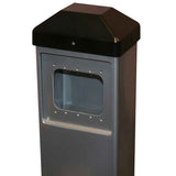 LCN 8310-866FLA Powder Coated Steel FLA Bollard Post with Cap 43" x 4" x 6 "