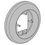 LCN 8310-874 4-1/2" Round Stainless Steel Tapered Escutcheon