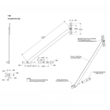 Concealed Door Stop, 15" Arm, Restrictor For Terrace Door