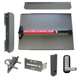 Lockey ED-63 EDGE Security Panic Shield Kit With Detex V-40 Alarm Panic Bar