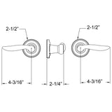 LMM1510US15 Rockwell Sapphire Multipoint Lock Dahli Lever door handleset in Satin Nickel Finish