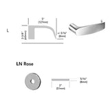 Sargent 8243 LNL Apartment Corridor Door Mortise Lock, L Lever, LN Rose