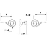 LNM1510PVD Rockwell Sapphire Multipoint Lock Norwich Lever trim set in Brass Finish