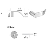 Sargent 8204 LNP Storeroom or Closet Mortise Lock, P Lever, LN Rose