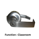 General Locks LX100 Series Grade 1 Cylindrical Rigid Leversets - LX170R - Classroom Lock - Brushed Chrome
