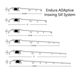 Endura ADAptive Inswing Sill System, Standard & Tileback Cap