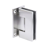 M-037BSN-0C Wall to Glass Shower Door Square Hinge in Brushed Nickel finish for Frameless Heavy Glass Shower Doors