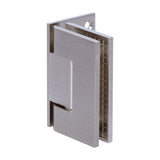 M-039BSN-0 Rockwell Offset Square Corner Shower Hinge in Brushed Nickel Finish for heavy tempered Glass Shower Doors