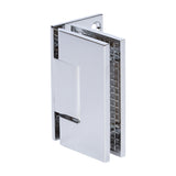 M-039PC-0 Rockwell Offset Square Corner Shower Hinge in Chrome Finish for heavy tempered Glass Shower Doors