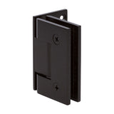 M-039US10B-0 Rockwell Offset Square Corner Shower Hinge in Antique Black Finish for heavy tempered Glass Shower Doors
