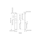 HOPPE HLS 9000 Sliding Door Handle Set with Verona Lever Fixed Dummy Antique Nickel