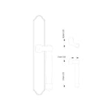 HOPPE HLS 9000 SLIDING DOOR HANDLE-SET, M574/2170N, FIXED DUMMY -POLISHED CHROME- 2083225